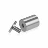 1-1/4'' Diameter X 1-1/2'' Barrel Length, Affordable Aluminum Standoffs, Steel Grey Anodized Finish Easy Fasten Standoff (For Inside / Outside use) [Required Material Hole Size: 7/16'']