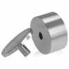 2'' Diameter X 1'' Barrel Length, Affordable Aluminum Standoffs, Steel Grey Anodized Finish Easy Fasten Standoff (For Inside / Outside use) [Required Material Hole Size: 7/16'']