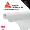 15'' x 50 yards Avery SC900 White Blockout 5 Year Long Term Unpunched 2.0 Mil Flat Film (Color Code 151)