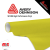 30'' x 50 yards Avery SC950 Gloss Bright Yellow 8 year Long Term Unpunched 2.0 Mil Cast Cut Vinyl (Color Code 206)