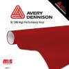 30'' x 10 yards Avery SC950 Gloss Red 8 year Long Term Punched 2.0 Mil Cast Cut Vinyl (Color Code 440)