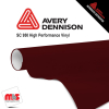 24'' x 10 yards Avery SC950 Gloss Burgundy 8 year Long Term Unpunched 2.0 Mil Cast Cut Vinyl (Color Code 470)