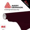 12'' x 50 yards Avery SC950 Gloss Burgundy Maroon 8 year Long Term Unpunched 2.0 Mil Cast Cut Vinyl (Color Code 480)