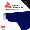 30'' x 10 yards Avery SC950 Gloss Sapphire Blue 8 year Long Term Punched 2.0 Mil Cast Cut Vinyl (Color Code 680)