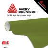 30'' x 50 yards Avery SC950 Gloss Olive Green 8 year Long Term Unpunched 2.0 Mil Cast Cut Vinyl (Color Code 765)