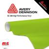 15'' x 10 yards Avery SC950 Gloss Citrus Green 8 year Long Term Punched 2.0 Mil Cast Cut Vinyl (Color Code 734)