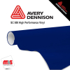 15'' x 10 yards Avery SC950 Gloss Impulse Blue 8 year Long Term Punched 2.0 Mil Cast Cut Vinyl (Color Code 687)