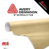15'' x 10 yards Avery SF100 Brushed Gold 2 Year Short Term Punched 2.0 Mil Polyester Cut Vinyl (Color Code 242)