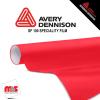 15'' x 50 yards Avery SF100 Red Fluorescent 3 Year Short Term Punched 1.0 Mil Fluorescent Cut Vinyl (Color Code 431)