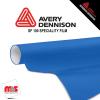 15'' x 10 yards Avery SF100 High Gloss Blue 3-6 Months Short Term Punched 2.2 Mil Fluorescent Cut Vinyl (Color Code 631)