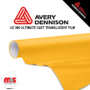 24'' x 10 yards Avery UC900 Marigold 9 Year Long Term Unpunched 2.1 Mil Diffuser Film (Color Code 246)