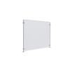 Clear Acrylic Sneeze Guard 23-1/2'' Wide x 20'' Tall, with (2) 20'' Tall x 3/8'' Diameter Clear Anodized Aluminum Rods on the Side.
