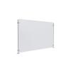 Clear Acrylic Sneeze Guard 30'' Wide x 20'' Tall, with (2) 20'' Tall x 3/8'' Diameter Clear Anodized Aluminum Rods on the Side.