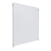 Clear Acrylic Sneeze Guard 30'' Wide x 36'' Tall, with (2) 36'' Tall x 3/8'' Diameter Clear Anodized Aluminum Rods on the Side