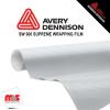 60'' x 10 yards Avery SW900 Carbon Fiber White 5 year Long Term Unpunched 3.2 Mil Wrap Vinyl (Color Code 115)