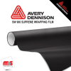 60'' x 5 yards Avery SW900 Satin Black 5 year Long Term Unpunched 3.2 Mil Wrap Vinyl (Color Code 197)