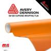 60'' x 5 yards Avery SW900 Matte Orange 10 year Long Term Unpunched 3.2 Mil Wrap Vinyl (Color Code 321)