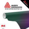 60'' x 5 yards Avery SW900 Satin Lightning Ridge Green/Purple 5 year Long Term Unpunched 3.2 Mil Wrap Vinyl (Color Code 610)