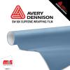 60'' x 5 yards Avery SW900 Gloss Smoky Blue 5 year Long Term Unpunched 3.2 Mil Wrap Vinyl (Color Code 612)