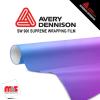 60'' x 5 yards Avery SW900 Satin Rushing Riptide Cyan/Purple 5 year Long Term Unpunched 3.2 Mil Wrap Vinyl (Color Code 673)