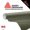60'' x 5 yards Avery SW900 Satin Khaki Green 10 year Long Term Unpunched 3.2 Mil Wrap Vinyl (Color Code 712)