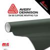 60'' x 25 yards Avery SW900 Matte Olive Green 5 year Long Term Unpunched 3.2 Mil Wrap Vinyl (Color Code 732)