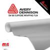 60'' x 25 yards Avery SW900 Gloss Grey 5 year Long Term Unpunched 3.2 Mil Wrap Vinyl (Color Code 832)