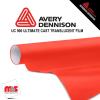 15'' x 10 yards Avery UC900 Red Orange 9 Year Long Term Punched 2.1 Mil Diffuser Film (Color Code 421)