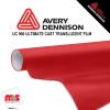 15'' x 10 yards Avery UC900 Vivid Red 9 Year Long Term Punched 2.1 Mil Diffuser Film (Color Code 434)