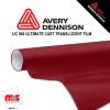 24'' x 50 yards Avery UC900 Wine Red 9 Year Long Term Unpunched 2.1 Mil Diffuser Film (Color Code 468)