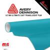 48'' x 50 yards Avery UC900 Bright Teal 9 Year Long Term Unpunched 2.1 Mil Diffuser Film (Color Code 619)
