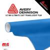 15'' x 50 yards Avery UC900 French Blue 9 Year Long Term Punched 2.1 Mil Diffuser Film (Color Code 626)