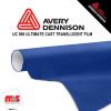24'' x 10 yards Avery UC900 Deep Sea Blue 9 Year Long Term Unpunched 2.1 Mil Diffuser Film (Color Code 684)