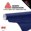 24'' x 10 yards Avery UC900 Real Blue 9 Year Long Term Unpunched 2.1 Mil Diffuser Film (Color Code 692)