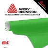 15'' x 10 yards Avery UC900 Parakeet Green 9 Year Long Term Punched 2.1 Mil Diffuser Film (Color Code 726)