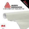 48'' x 50 yards Avery UC900 Fog Grey 9 Year Long Term Unpunched 2.1 Mil Diffuser Film (Color Code 811)