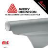 30'' x 50 yards Avery UC900 Cement Grey 9 Year Long Term Unpunched 2.1 Mil Diffuser Film (Color Code 837)