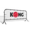 50'' x 165' Kong Banner - 11 OZ Fire Retardant Mesh w/ Liner 1,000 x 1,000 Denier PVC Matte White Print Side Out Banner