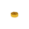 5/16-18 Threaded Hex 1'' Caps, Height: 3/8'', Gold Anodized Aluminum [Required Material Hole Size: 3/8'']