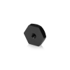 5/16-18 Threaded Hex 1-1/4'' Caps, Height: 3/8'', Black Anodized Aluminum [Required Material Hole Size: 3/8'']