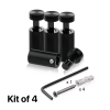 (Set of 4) 1/2'' Diameter X 1''  Barrel Length, Aluminum Black Anodized Finish. Adjustable Edge Grip Standoff with (4) 2208Z Screw and (4) LANC1 Anchor  for concrete/drywall (For Inside Use Only)