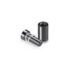 1/2'' Diameter X 1'' Barrel Length, Aluminum Flat Head Standoffs, Titanium Anodized Finish Easy Fasten Standoff (For Inside / Outside use) Tamper Proof Standoff [Required Material Hole Size: 3/8'']