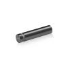 1/2'' Diameter X 1-3/4'' Barrel Length, Aluminum Flat Head Standoffs, Titanium Anodized Finish Easy Fasten Standoff (For Inside / Outside use) Tamper Proof Standoff [Required Material Hole Size: 3/8'']