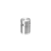 5/8'' Diameter X 1/2'' Barrel Length, Aluminum Flat Head Standoffs, Clear Anodized Finish Easy Fasten Standoff (For Inside / Outside use) Tamper Proof Standoff [Required Material Hole Size: 7/16'']