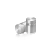 5/8'' Diameter X 1/2'' Barrel Length, Aluminum Flat Head Standoffs, Clear Anodized Finish Easy Fasten Standoff (For Inside / Outside use) Tamper Proof Standoff [Required Material Hole Size: 7/16'']