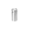 5/8'' Diameter X 1'' Barrel Length, Aluminum Flat Head Standoffs, Clear Anodized Finish Easy Fasten Standoff (For Inside / Outside use) Tamper Proof Standoff [Required Material Hole Size: 7/16'']