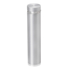 5/8'' Diameter X 2-1/2'' Barrel Length, Aluminum Flat Head Standoffs, Clear Anodized Finish Easy Fasten Standoff (For Inside / Outside use) Tamper Proof Standoff [Required Material Hole Size: 7/16'']