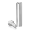 5/8'' Diameter X 2-1/2'' Barrel Length, Aluminum Flat Head Standoffs, Clear Anodized Finish Easy Fasten Standoff (For Inside / Outside use) Tamper Proof Standoff [Required Material Hole Size: 7/16'']