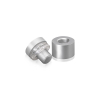 3/4'' Diameter X 1/2'' Barrel Length, Aluminum Flat Head Standoffs, Clear Anodized Finish Easy Fasten Standoff (For Inside / Outside use) Tamper Proof Standoff [Required Material Hole Size: 7/16'']