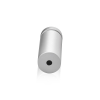 3/4'' Diameter X 1-3/4'' Barrel Length, Aluminum Flat Head Standoffs, Clear Anodized Finish Easy Fasten Standoff (For Inside / Outside use) Tamper Proof Standoff [Required Material Hole Size: 7/16'']